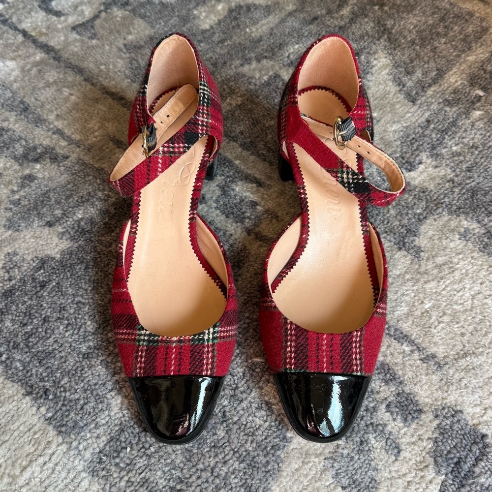Plaid Red and Black Women's Shoes